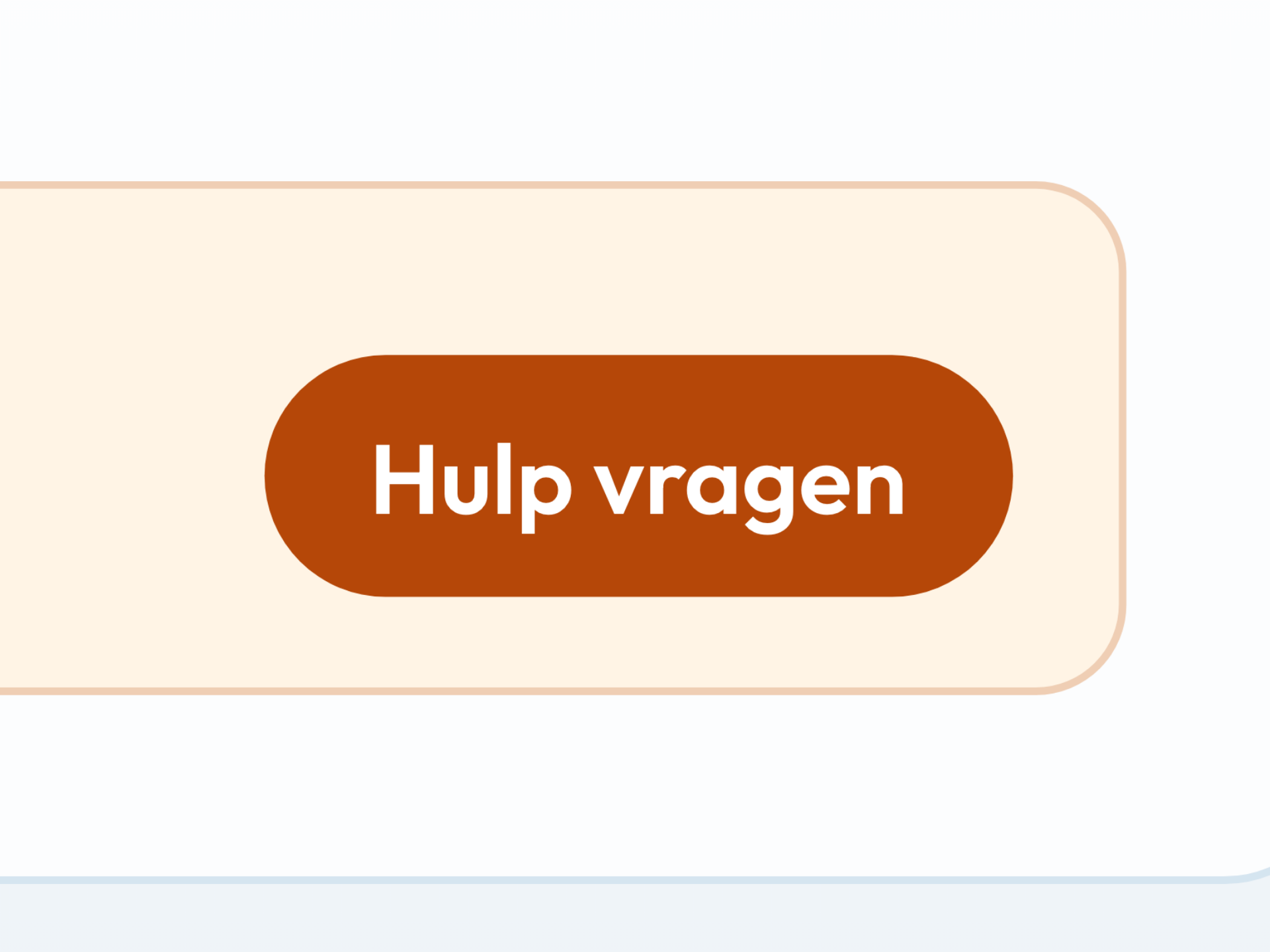 Oranje knop Hulp vragen onder de setup-gids