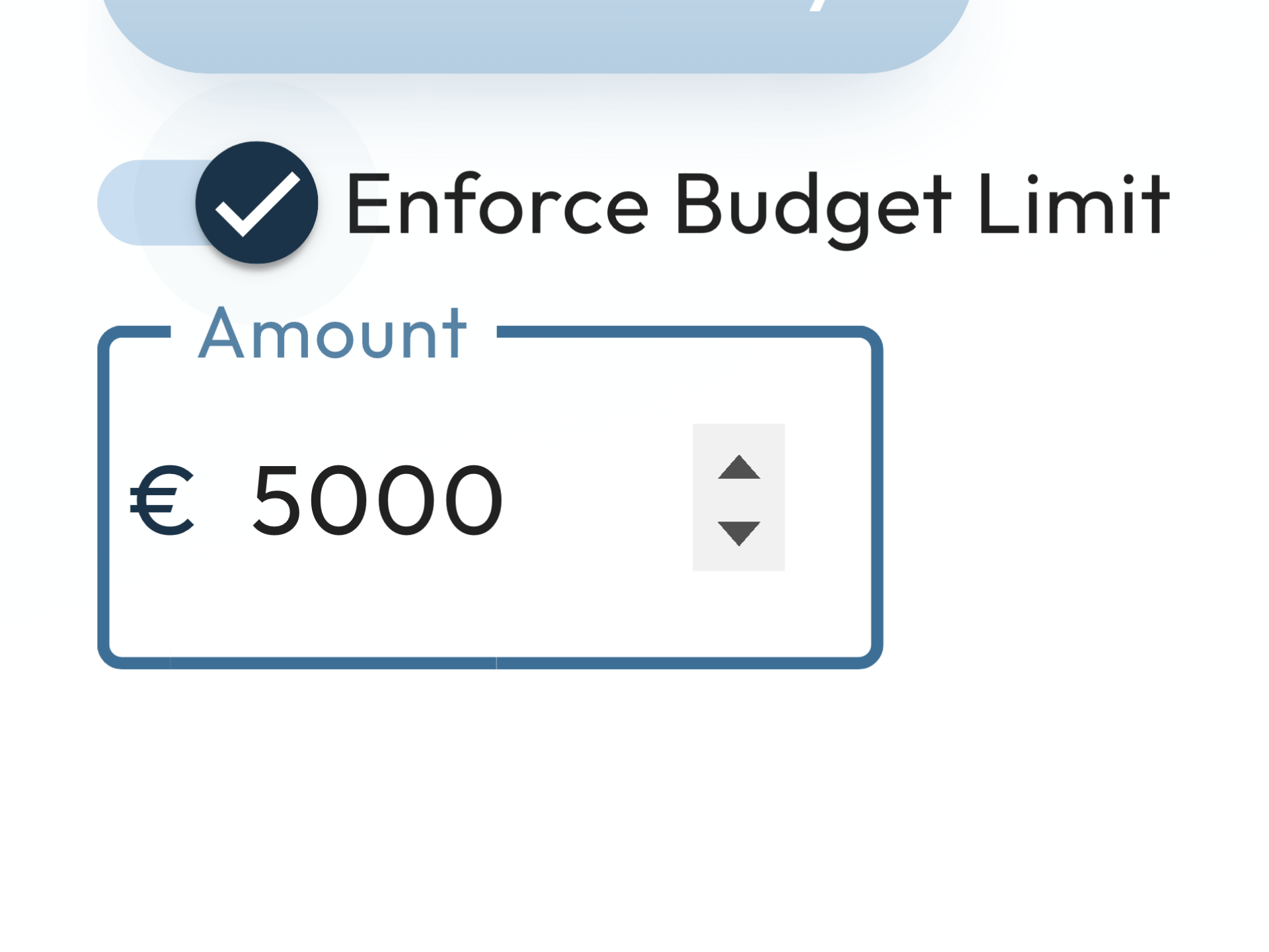 Create Trader met Enforce Budget Limit aan